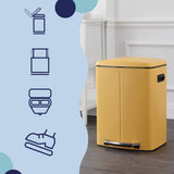 Marco 40 Liter/10.5 Gallon Double-Bucket Trash Can