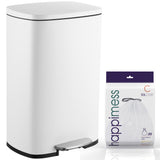 Connor Rectangular 13-Gallon Trash Can with Soft-Close Lid and FREE Mini Trash Can