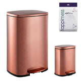Connor Rectangular 13-Gallon Trash Can with Soft-Close Lid and FREE Mini Trash Can