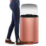 Connor Rectangular 13-Gallon Trash Can with Soft-Close Lid and FREE Mini Trash Can
