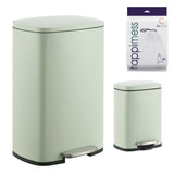 Connor Rectangular 13-Gallon Trash Can with Soft-Close Lid and FREE Mini Trash Can