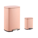 Connor Rectangular 13-Gallon Trash Can with Soft-Close Lid and FREE Mini Trash Can