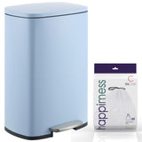 Connor Rectangular 13-Gallon Trash Can with Soft-Close Lid and FREE Mini Trash Can