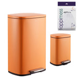 Connor Rectangular 13-Gallon Trash Can with Soft-Close Lid and FREE Mini Trash Can