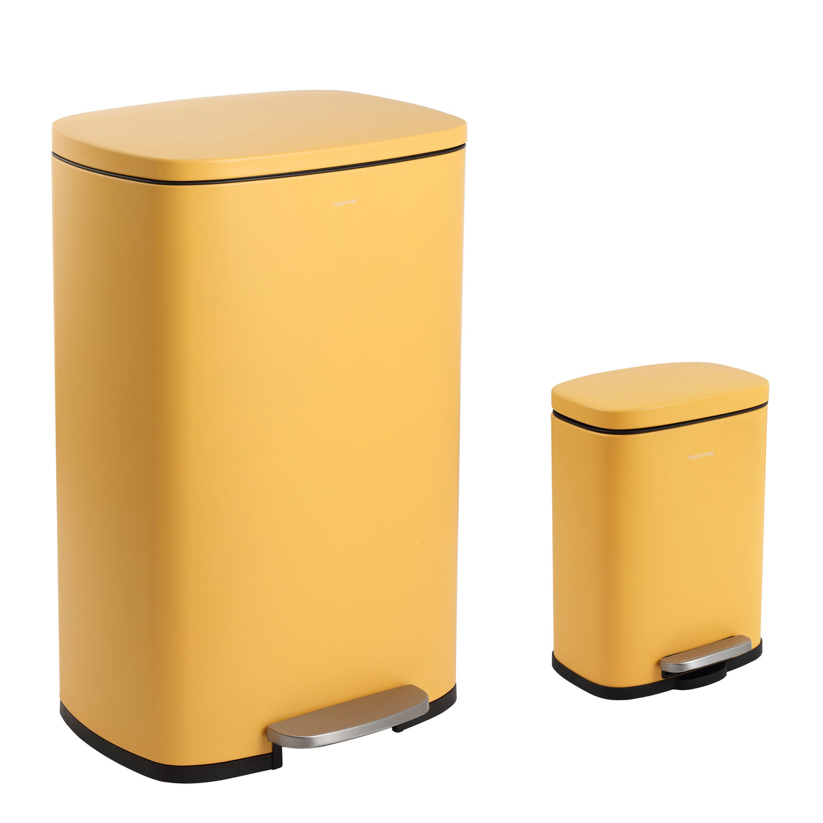 Connor Rectangular 13-Gallon Trash Can with Soft-Close Lid and FREE Mini Trash Can