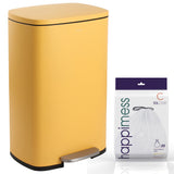 Connor Rectangular 13-Gallon Trash Can with Soft-Close Lid and FREE Mini Trash Can