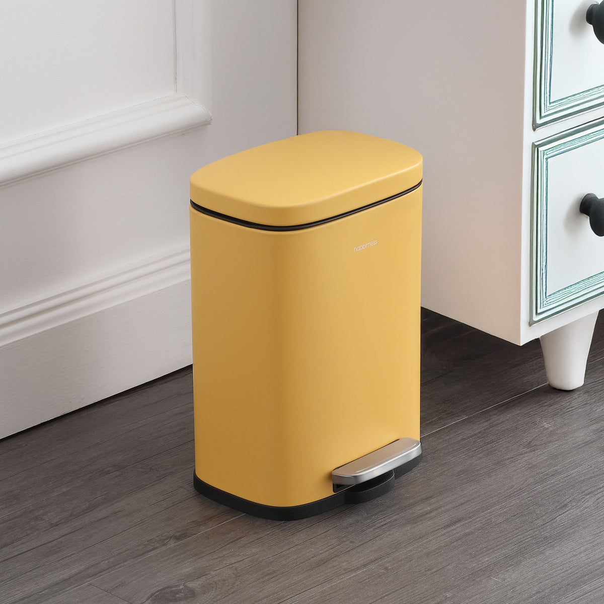 Connor Rectangular 13-Gallon Trash Can with Soft-Close Lid and FREE Mini Trash Can