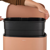 Connor Rectangular 13-Gallon Trash Can with Soft-Close Lid and FREE Mini Trash Can