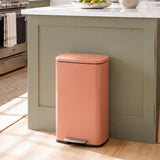 Connor Rectangular 13-Gallon Trash Can with Soft-Close Lid and FREE Mini Trash Can