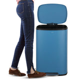 Connor Rectangular 13-Gallon Trash Can with Soft-Close Lid and FREE Mini Trash Can