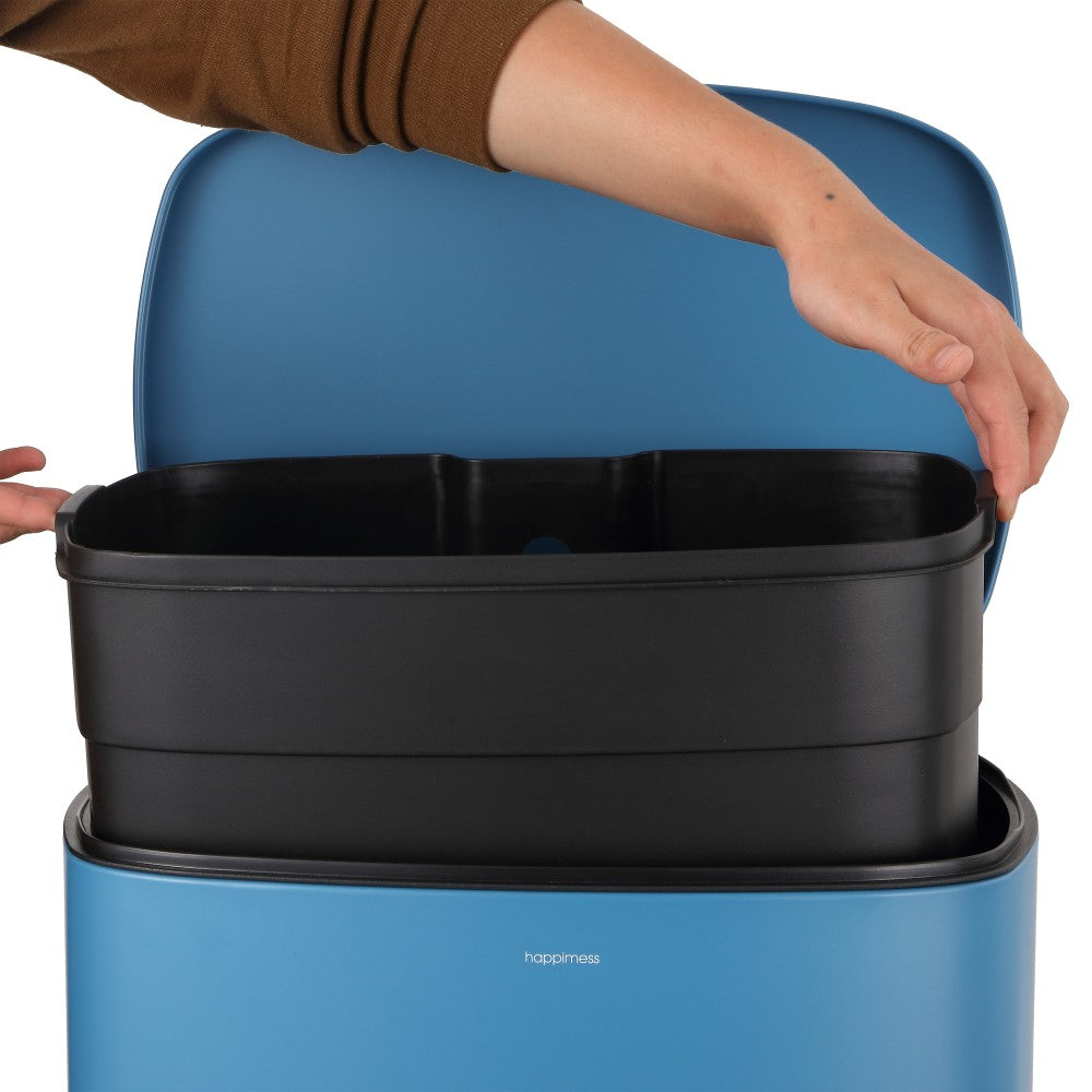 Connor Rectangular 13-Gallon Trash Can with Soft-Close Lid and FREE Mini Trash Can