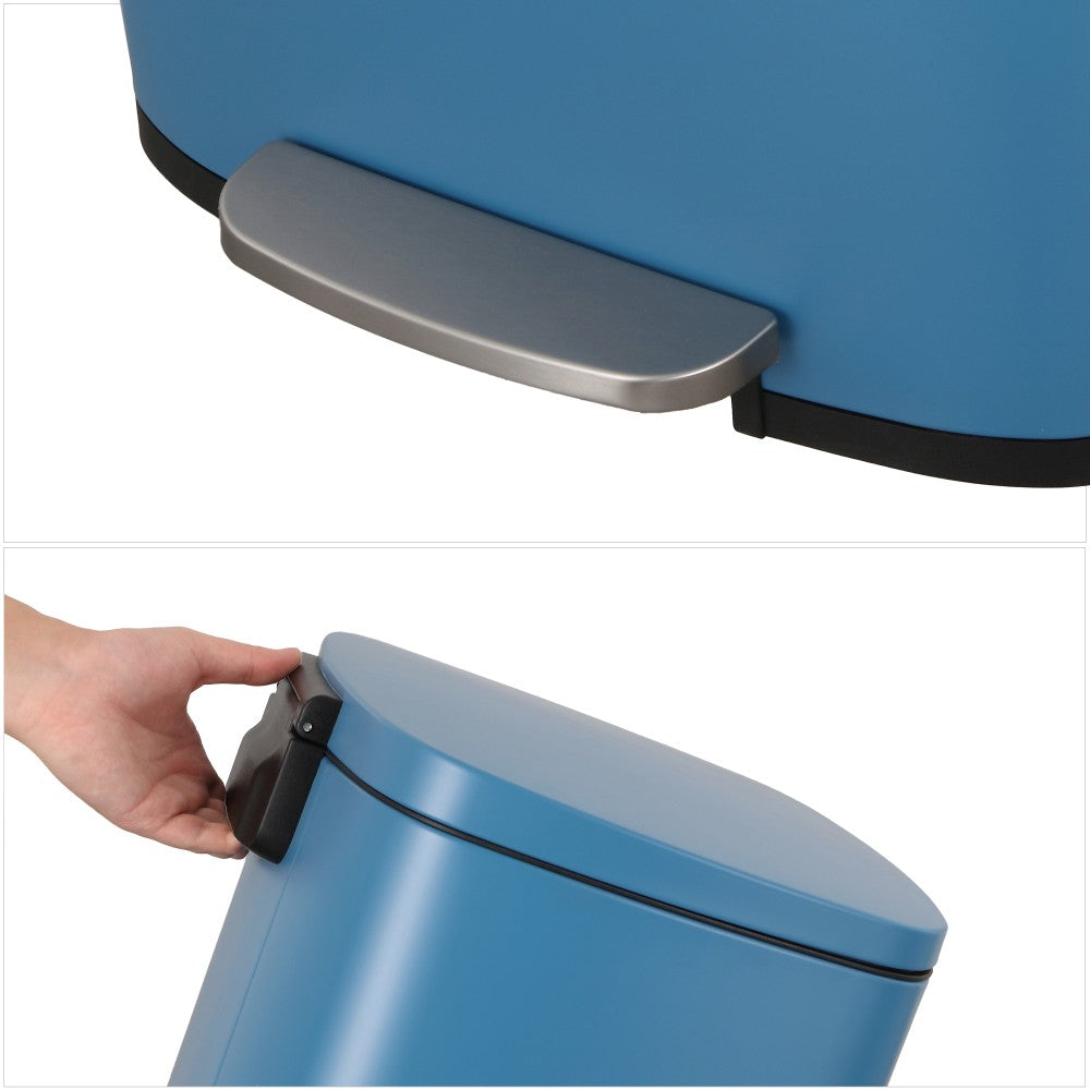 Connor Rectangular 13-Gallon Trash Can with Soft-Close Lid and FREE Mini Trash Can