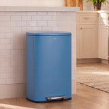 Connor Rectangular 13-Gallon Trash Can with Soft-Close Lid and FREE Mini Trash Can
