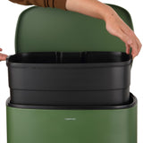 Connor Rectangular 13-Gallon Trash Can with Soft-Close Lid and FREE Mini Trash Can