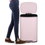 Connor Rectangular 13-Gallon Trash Can with Soft-Close Lid and FREE Mini Trash Can