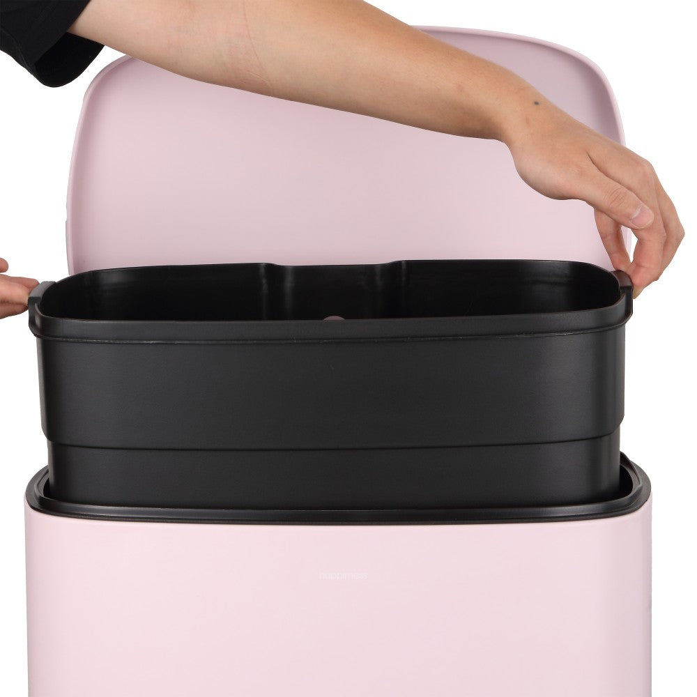 Connor Rectangular 13-Gallon Trash Can with Soft-Close Lid and FREE Mini Trash Can