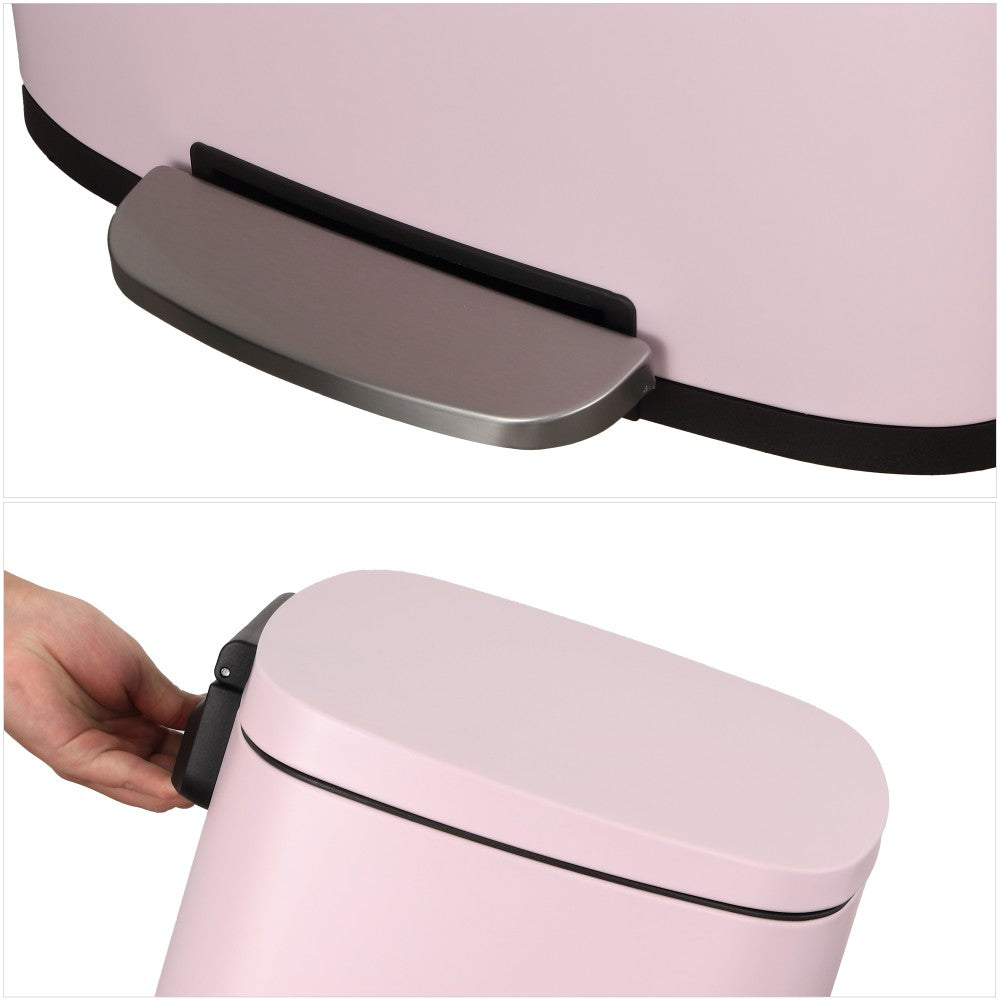 Connor Rectangular 13-Gallon Trash Can with Soft-Close Lid and FREE Mini Trash Can
