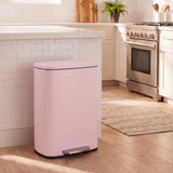 Connor Rectangular 13-Gallon Trash Can with Soft-Close Lid and FREE Mini Trash Can