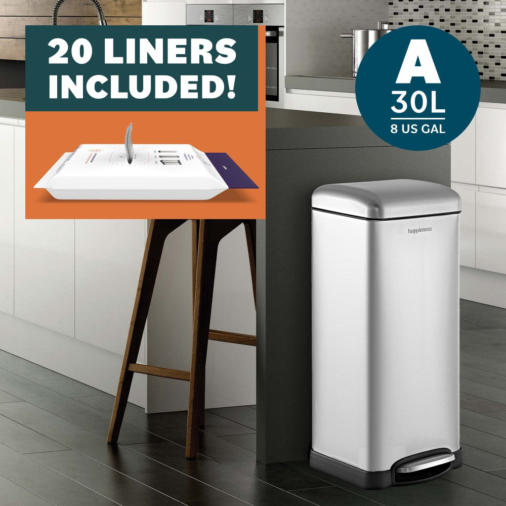 Betty Retro 30 Liters/8 Gallon Trash Can