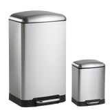 Ashley Rectangular 8-Gallon Trash Can with Soft-Close Lid with FREE Mini Trash Can