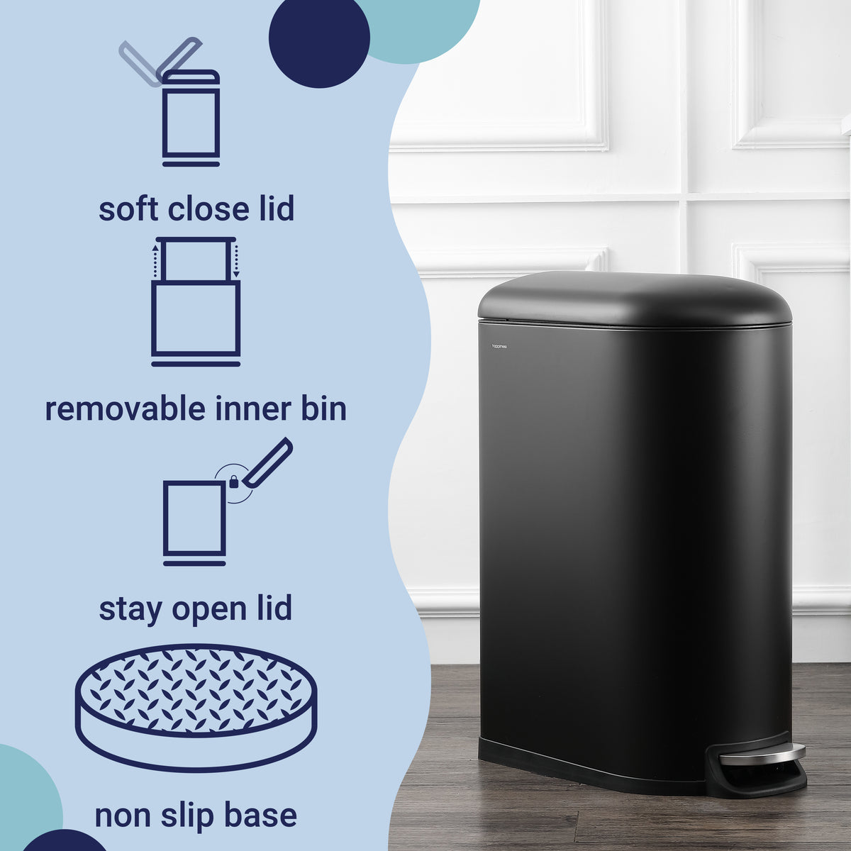 Rassol Mini 2.6-Gallon Step-Open Trash Can
