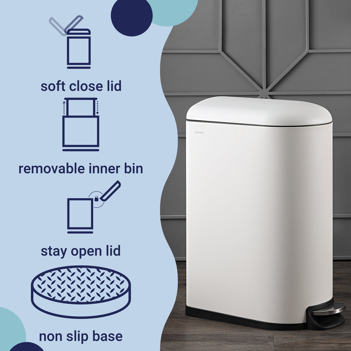 Rassol Mini 2.6-Gallon Step-Open Trash Can