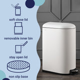 Rassol Mini 2.6-Gallon Step-Open Trash Can