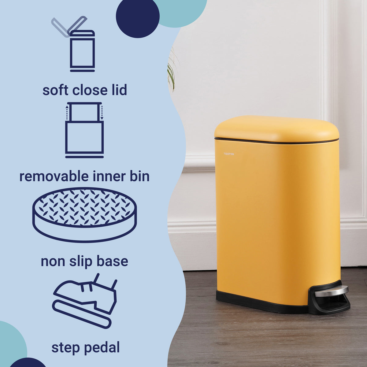 Rassol Mini 2.6-Gallon Step-Open Trash Can