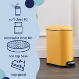 Rassol Mini 2.6-Gallon Step-Open Trash Can