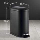Slyd 10.6-Gallon Step-Open Trash Can