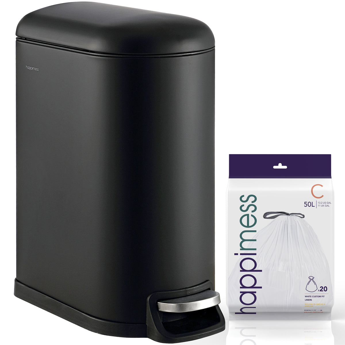 Slyd 10.6-Gallon Step-Open Trash Can