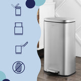 Abrahamus 30 Liter/8 Gallon Step-Open Trash Can