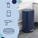 Abrahamus 30 Liter/8 Gallon Step-Open Trash Can