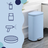 Abrahamus 30 Liter/8 Gallon Step-Open Trash Can