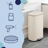 Abrahamus 30 Liter/8 Gallon Step-Open Trash Can