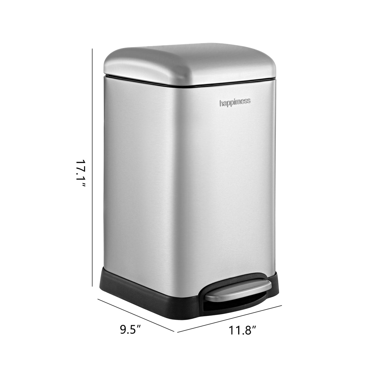 Lopus Retro Mini 3.2-Gallon Step-Open Trash Can