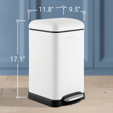 Lopus Retro Mini 3.2-Gallon Step-Open Trash Can