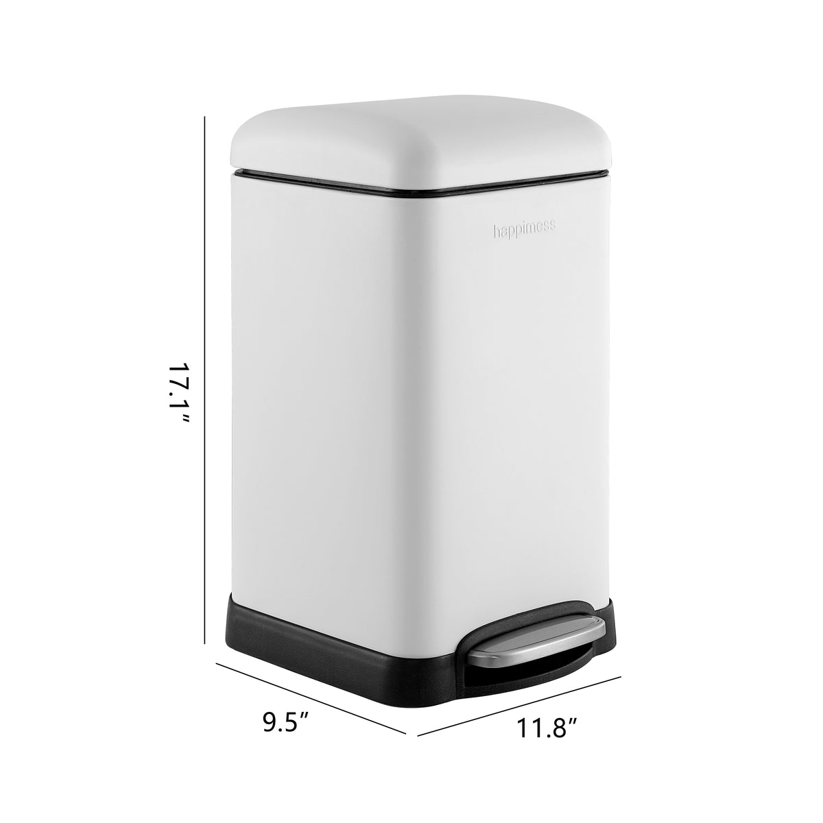Lopus Retro Mini 3.2-Gallon Step-Open Trash Can