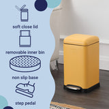 Lopus Retro Mini 3.2-Gallon Step-Open Trash Can