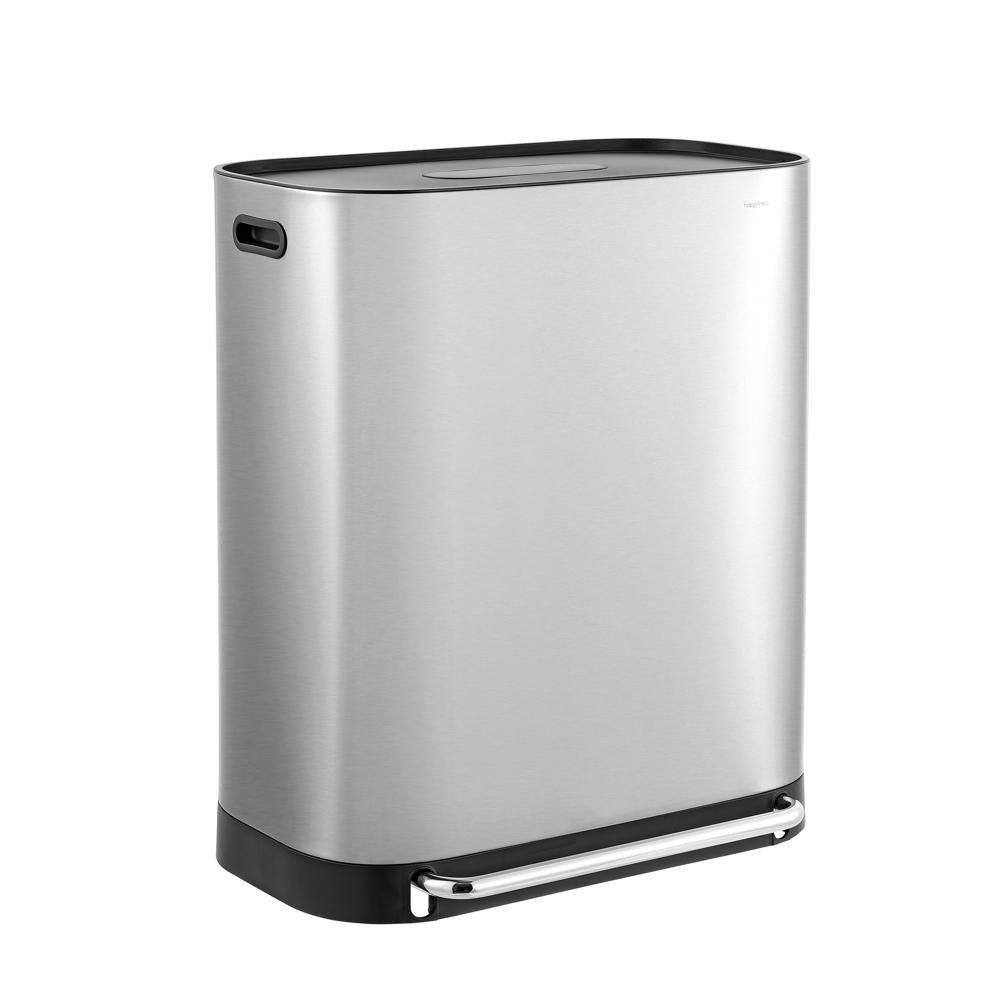 Beni Kitchen Trash/RecycLing 16-Gallon Double-Bucket Step-Open Trash Can