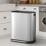 Beni Kitchen Trash/RecycLing 16-Gallon Double-Bucket Step-Open Trash Can