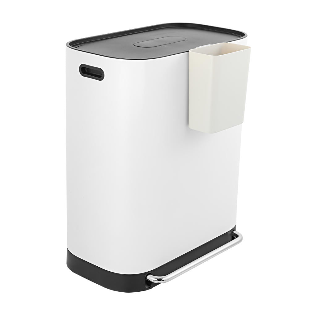 Beni Kitchen Trash/RecycLing 16-Gallon Double-Bucket Step-Open Trash Can