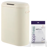 Robo Kitchen 13.2-Gallon Slim Oval Motion Sensor Touchless Trash Can with Touch Mode