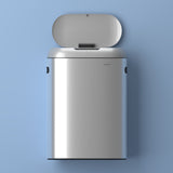 Robo Kitchen 13.2-Gallon Slim Oval Motion Sensor Touchless Trash Can with Touch Mode