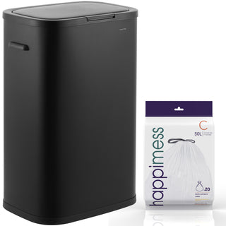 Tammi Kitchen 14.5-Gallon Slim Metal Push Button Trash Can