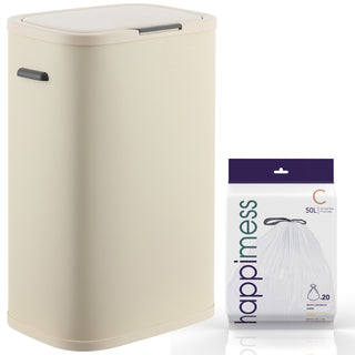 Tammi Kitchen 14.5-Gallon Slim Metal Push Button Trash Can