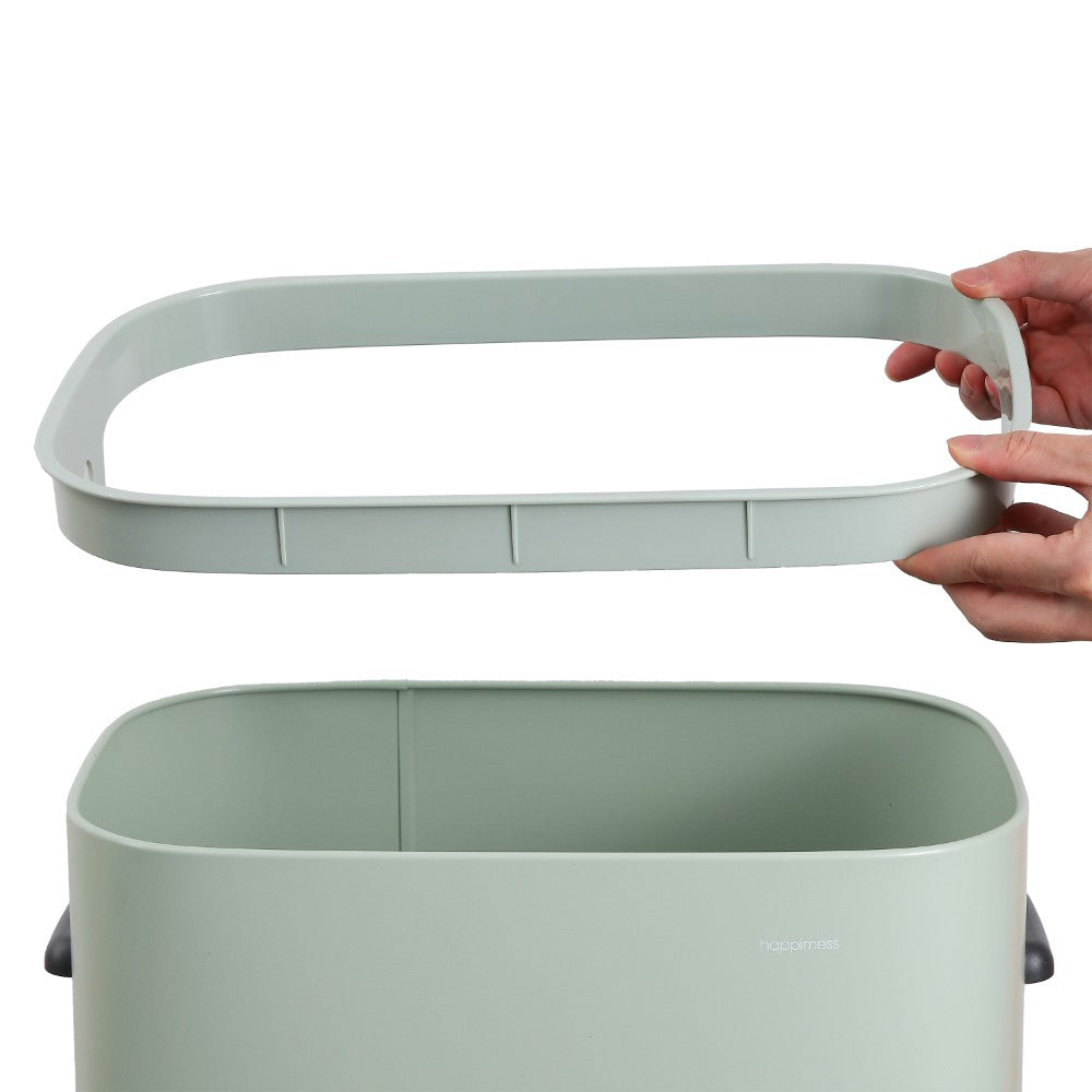 Tammi Kitchen 14.5-Gallon Slim Metal Push Button Trash Can