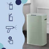 Tammi Kitchen 14.5-Gallon Slim Metal Push Button Trash Can