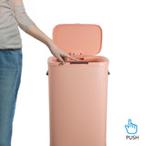 Tammi Kitchen 14.5-Gallon Slim Metal Push Button Trash Can