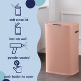 Tammi Kitchen 14.5-Gallon Slim Metal Push Button Trash Can